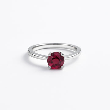Crimson Radiance Adjustable Ring