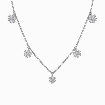 Sparkle Bloom 925 Sterling Silver Necklace