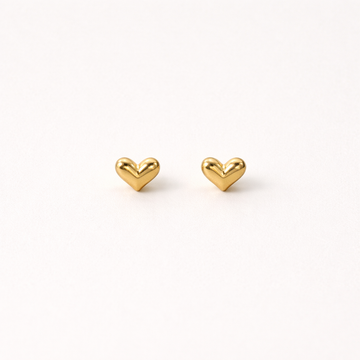Gold heart studs