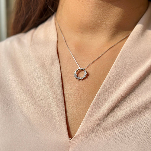 Dazzling Circle Pendant Necklace