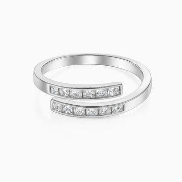 Parallel Spark 925 Sterling Silver Adjustable Ring