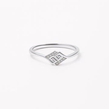 Geometric Charm Adjustable Ring