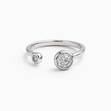 Duet Sparkle Adjustable Ring
