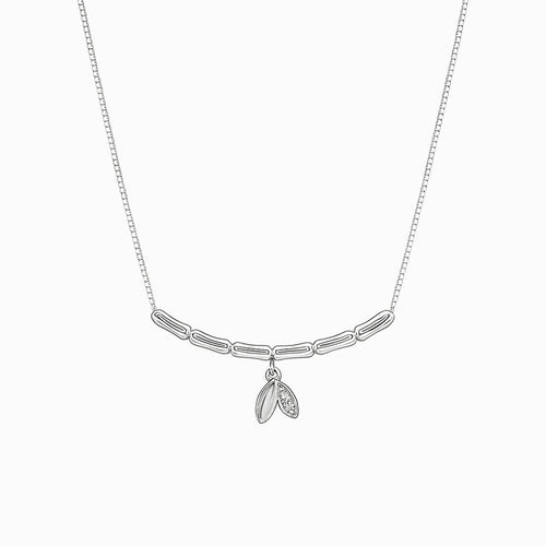 Silver Whisper Leaf Necklace