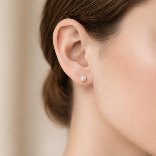 Single pearl earrings Small