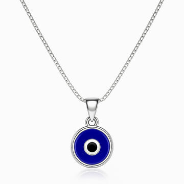 Noor Evil Eye Charm Necklace in 925 Silver
