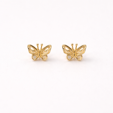 Gold Butterfly Whisper Stud Earrings