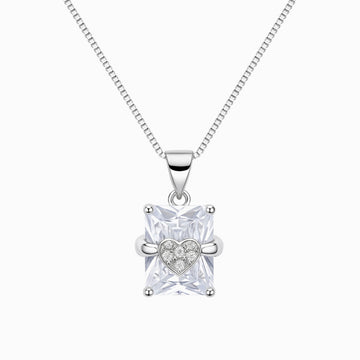 925 Silver Square Pendant Necklace