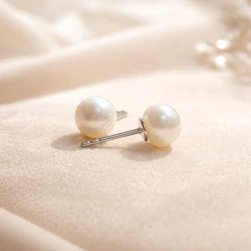 Single pearl earrings Small