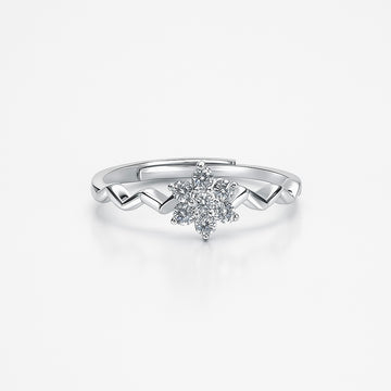 Snowflake Bloom Adjustable Ring