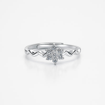 Snowflake Bloom Adjustable Ring