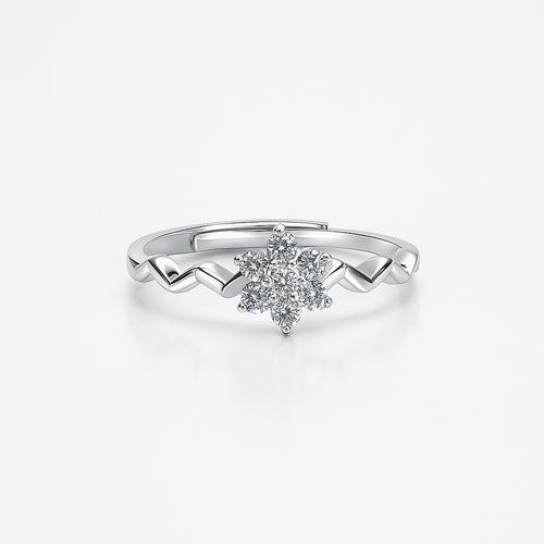 Snowflake Bloom Adjustable Ring