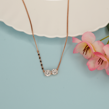 Geometric Sparkle Rose Gold Mangalsutra