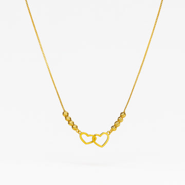 Elegant 925 Silver Gold-Plated Heart Necklace