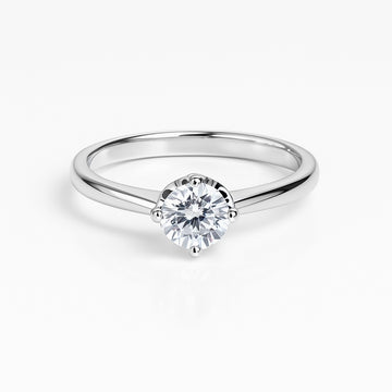 Classic Solitaire 925 Sterling Silver Adjustable Ring